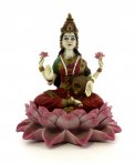 Statuetta Lakshmi Seduta su un fiore di Loto
