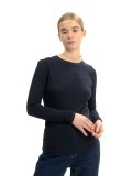 Maglia Basica a Maniche Lunghe Donna Dhivya - Blu Navy