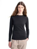 Maglia Basica a Maniche Lunghe Donna Dhivya - Nera