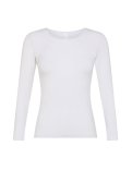 Maglia Girocollo in Tencel™ a Maniche Lunghe - Bianco