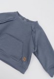 Maglione Bimbo con Tasca - Jeans Blue