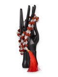 Mala con Grani di Rudraksha e Cristallo di Rocca