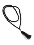 Mala di Mani Bhadra con Nappina - Onice Nero