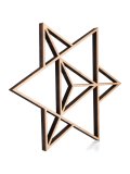Merkaba "Tetraedro Stella" - Traforato su Legno di Betulla