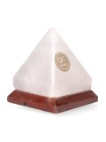 Mini Lampada Piramide in Pietra Bianca con Cavo USB