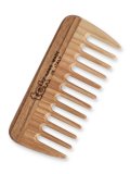 Mini Pettine in Legno a Denti Radi Senza Manico