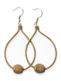 Orecchini in Oro Vegetale - Goccia con Sfera