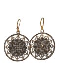 Orecchini Mandala Loto in Ottone Dorato