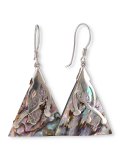 Orecchini Triangolari in Argento e Abalone