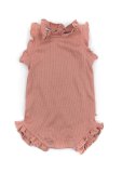 Pagliaccetto Bimba Bordi Volant - Rosa Scuro