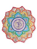 Pannello in Legno Fiore di Loto - Om e 7 Chakra