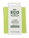 Panno Spugna in Cellulosa Vegetale e Cotone - 3 Pezzi