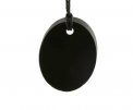 Pendente di Shungite lucida - Ovale Bisellato