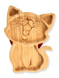 Piatto Gatto in Bambù con Cucchiaio