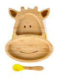 Piatto Giraffa in Bambù con Cucchiaio