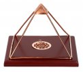 Piramide Nobile "Shri Yantra" con Base di Legno