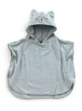 Poncho Bimbo in Spugna di Bambu Organico - Blu Ghiaccio