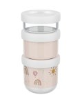 Porta Snack Impilabile Mepal Mio - 3 Pezzi - Sunshine & Rainbow