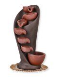 Portaincenso in Terracotta Backflow a Cascata con Piccole Brocche