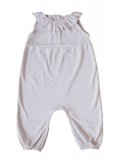 Salopette Bimba in Cotone Pima Organico - Grigio Perla