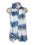 Sciarpa Foulard in Cotone con Stampa Tie-Dye