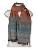 Sciarpa in Cotone Jacquard - Motivo a Nido D'Ape