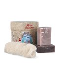 Scrigno "Snowball" con Saponi Artigianali Cioccolato e Fiordilatte + Guanto in Cotone