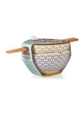 Set 2 Ciotole per Zuppa e Riso con Bacchette