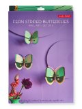 Set 3 Decorazioni da Parete 3D - Fern Striped Butterflies
