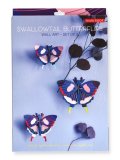 Set 3 Decorazioni da Parete 3D - Swallowtail Butterflies