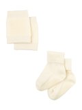 Set Calzini e Ginocchiere in Lana Merino Ecru