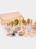 Set Creature e Alberi in Legno Sentiero nel Bosco