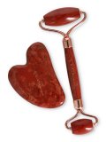 Set Gua Sha e Roller - Diaspro Rosso