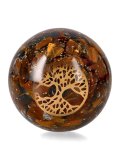 Sfera Orgonite e Occhio di Tigre -  Albero della Vita