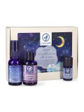 "Sleep Well" Set Oshadhi - Spray per Cuscini alla lavanda, Olio da Massaggio e Sinergia di Oli Essenziali