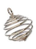 Spirale Gabbia Grande in Metallo Rodiato e Argentato 25 x 25 mm