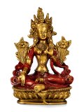 Statuetta Green Tara - Oro Rosso