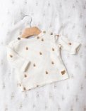 T-Shirt Bimbo con Bottoncini - Pine Cone