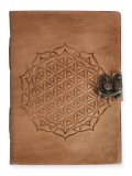 Taccuino con Copertina in Similpelle e Mandala Fiore della Vita — Quaderno