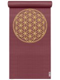 Tappetino Yogimat Basic - Flower of Life - Bordeaux