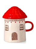 Tazza in Gress con Coperchio - Funghi