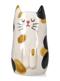 Vaso Gatto in Gres Dipinto a Mano