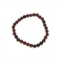 X87-d - Bracciale Monocolore - Ossidiana Mahogany 6 mm