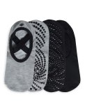 Yoga Barre Socks - Calzini Yoga Antiscivolo con Elastici - Nero/Grigio