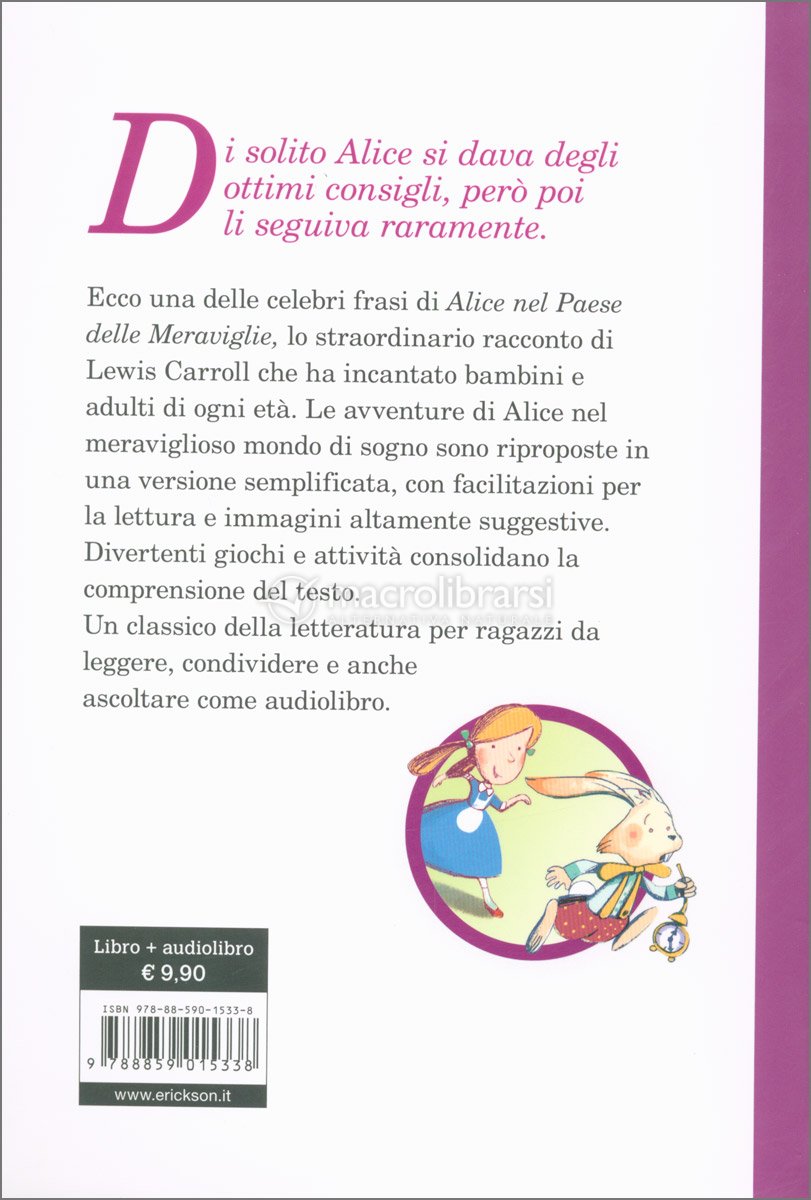 Alice nel Paese delle Meraviglie con Audiolibro di Erickson 