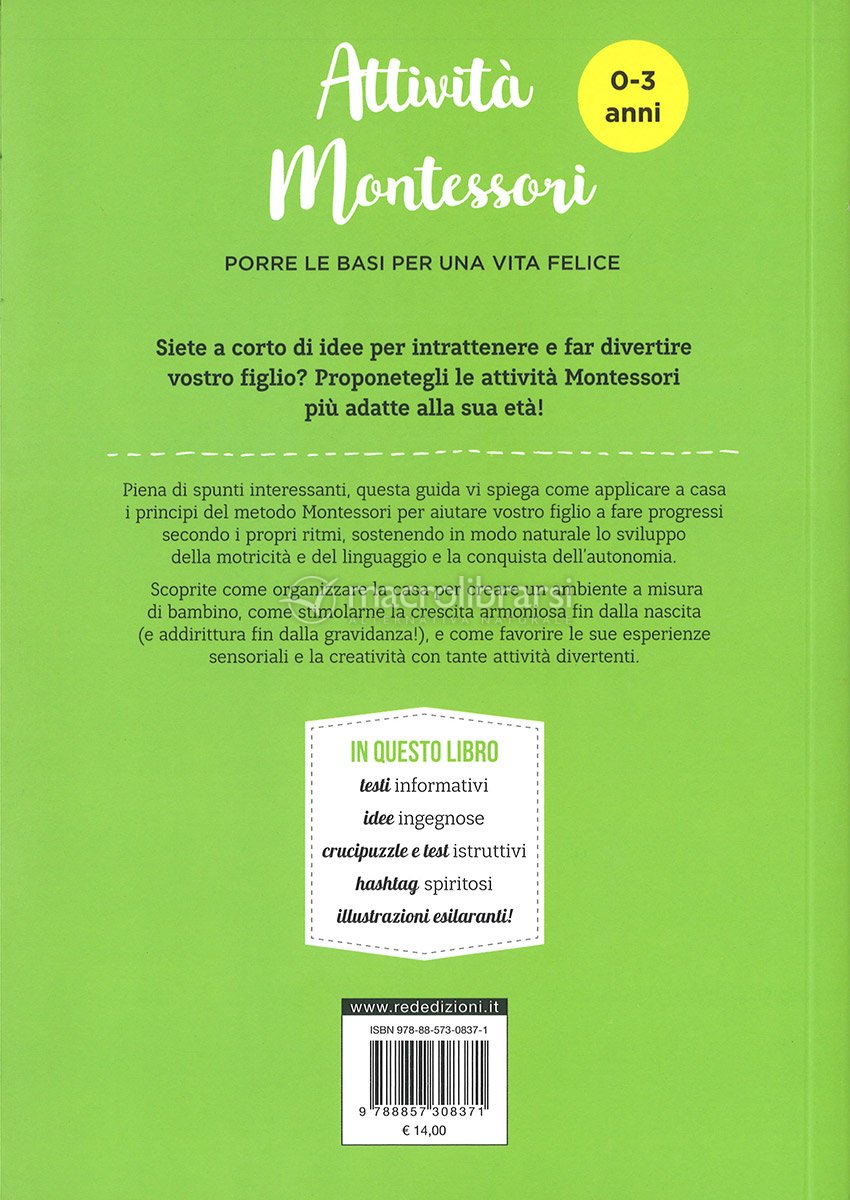 Attività Montessori da 0 a 3 Anni di Red Edizioni 