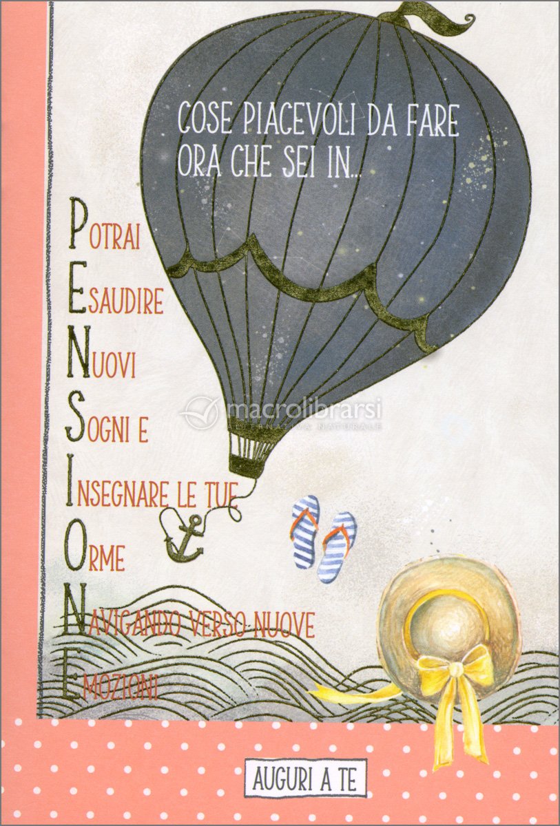 Biglietto di Auguri Pensione - Lei — Cartolina