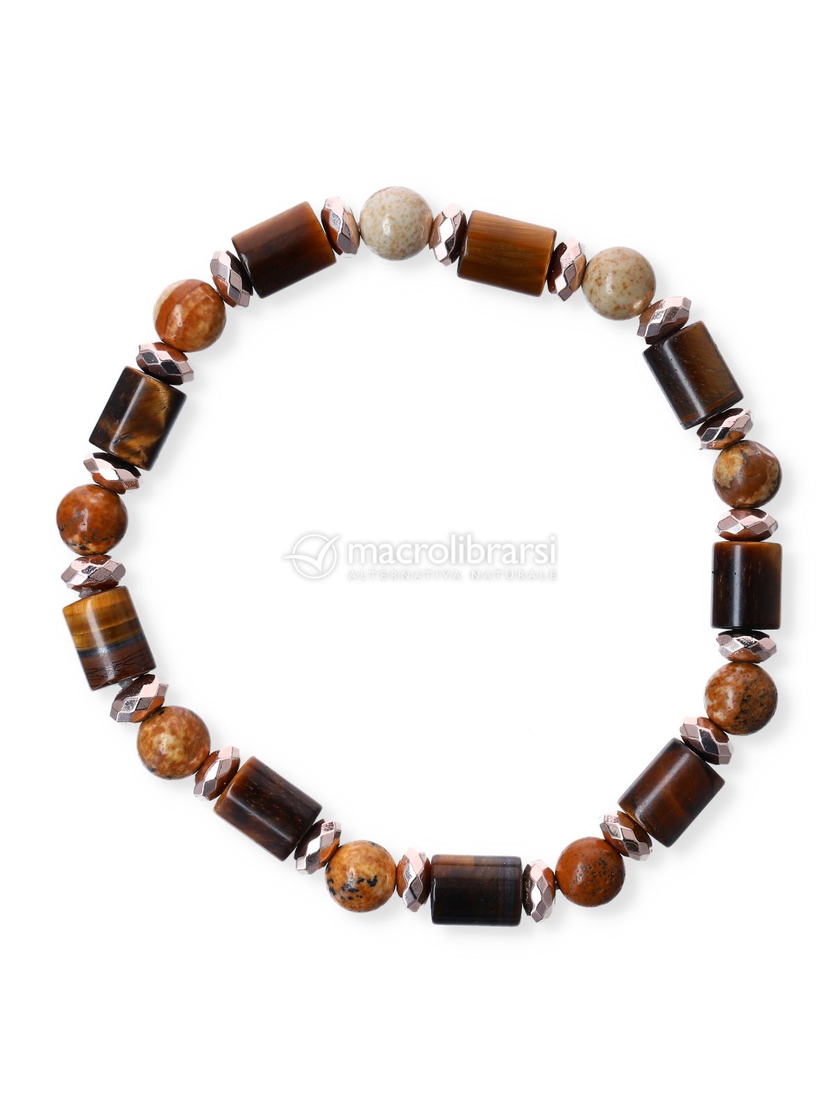COAI Bracciale In Pietra Naturale Sfaccettata Con Perla Centrale In Pietra Di Luna, Regolabile, Gioiello Energetico