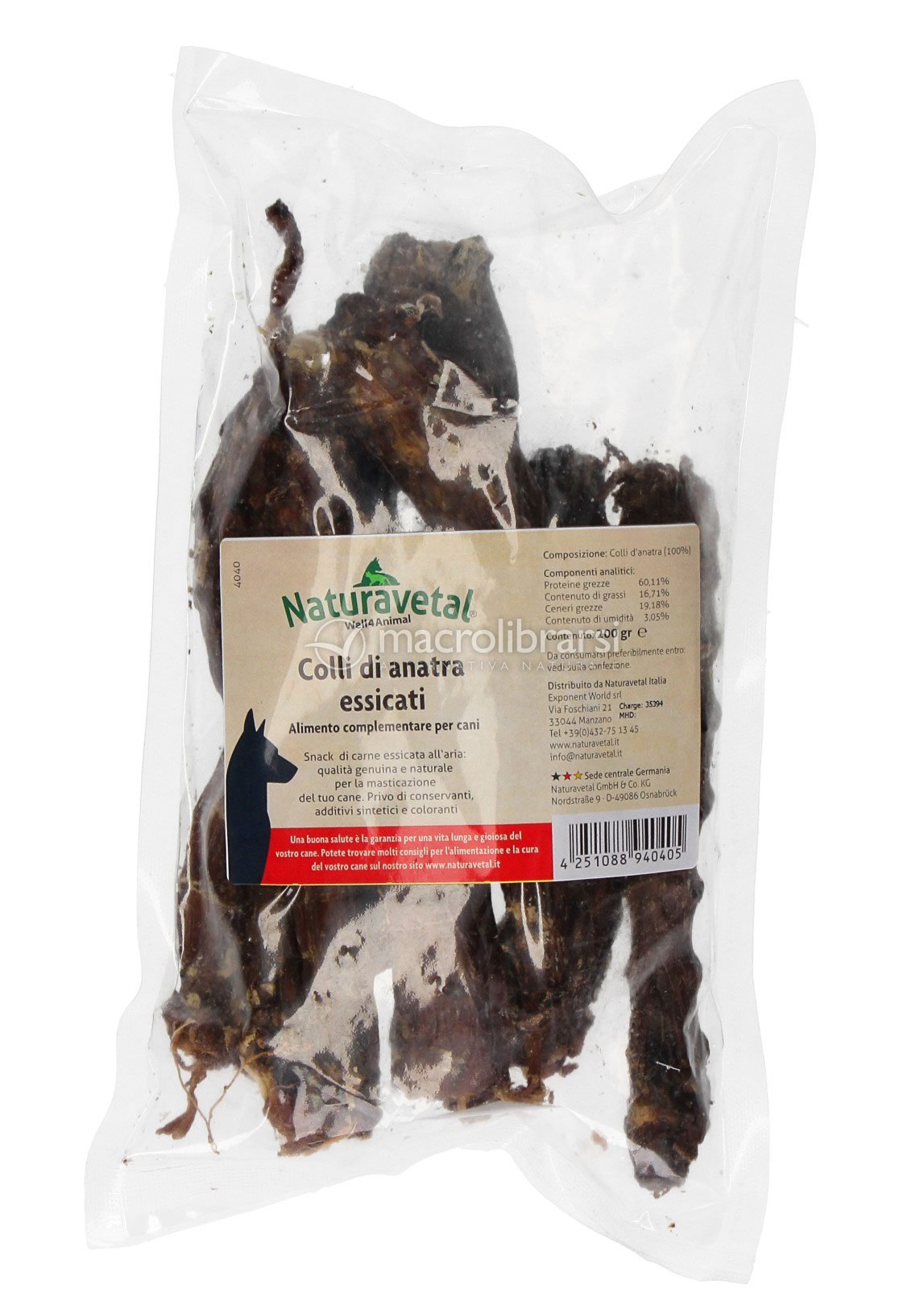 Canis Plus® Carne Essiccata di Anatra di Naturavetal 