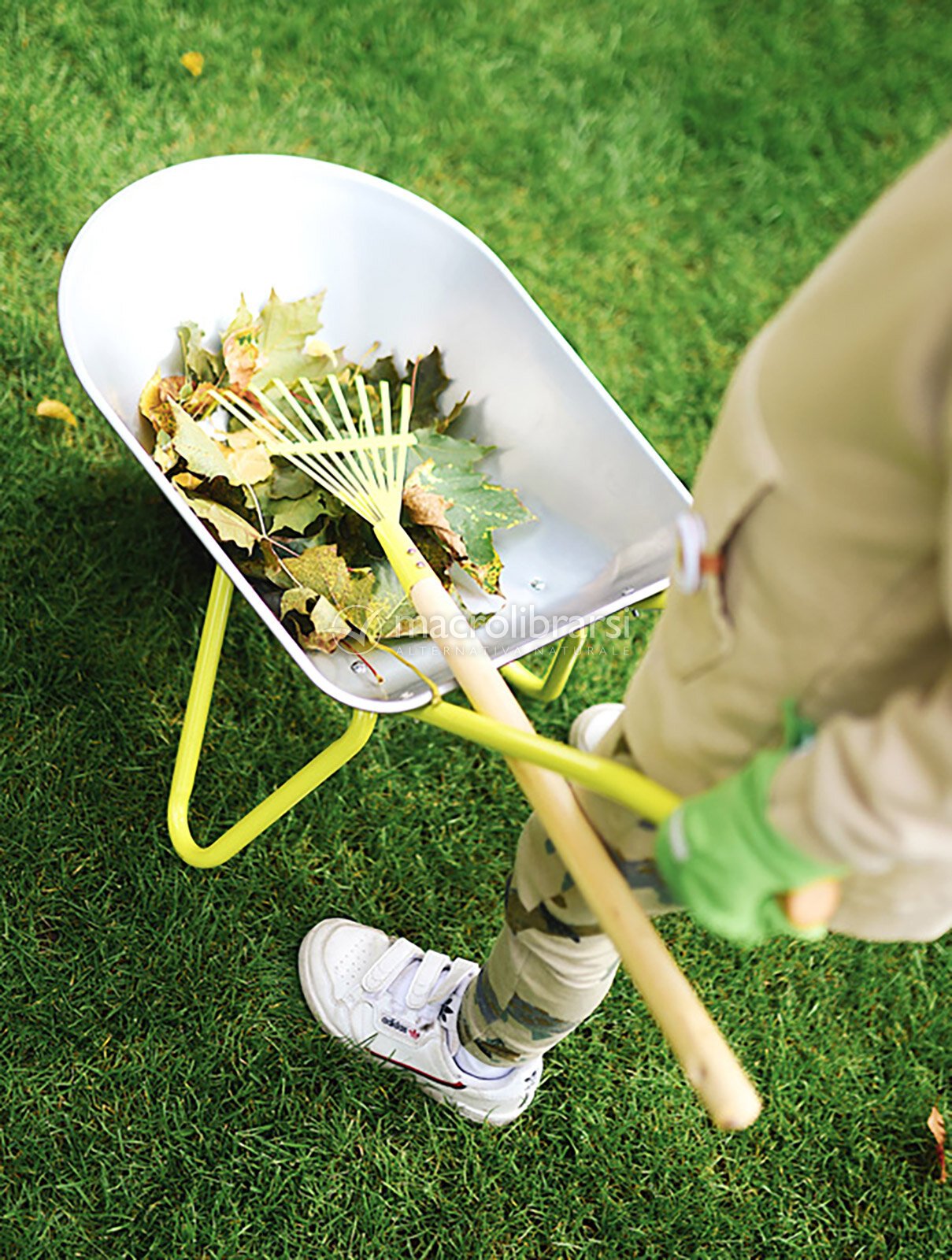 Carrello da giardino Small Foot con 5 attrezzi - Attrezzi da giardino per  bambini